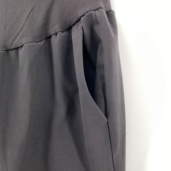 🎁5/$25 George Pants Women Maternity Small Pull-on Front Pockets Black Wide Leg - Picture 4 of 12